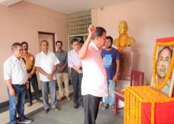 CPI(M) observes martyrdom day and anti-terrorism day of former Health Minister Bimal Sinha