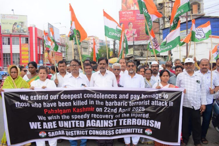 Congress Party Holds Silent March to Honor Pahalgam Attack Victims