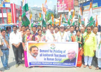 Adivasi Congress Organizes Rally Advocating Roman Script for Kokborok