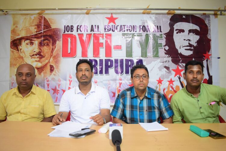 DYFI Urges Tripura Government to Address Vacant Positions and Governance Issues