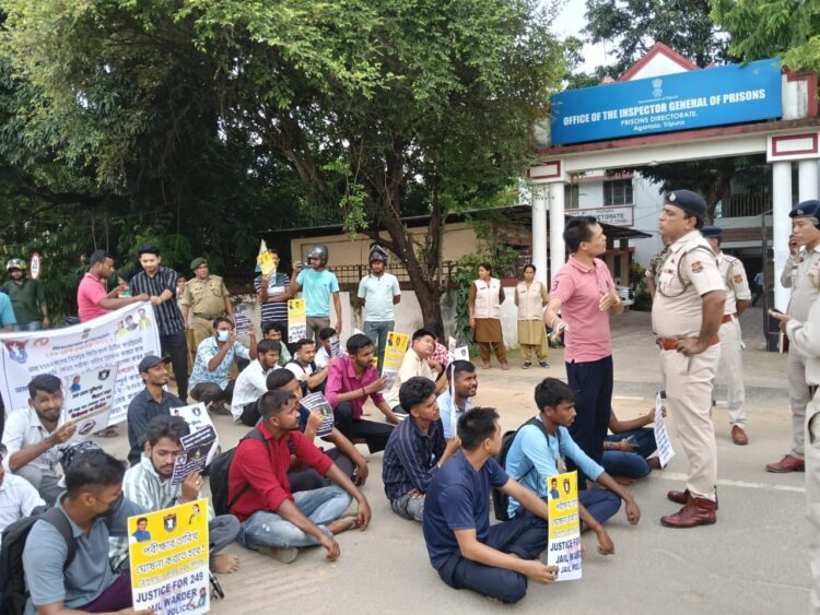 Jail Warder Aspirants Demand Completion of Recruitment Process, Stage Protest in Agartala