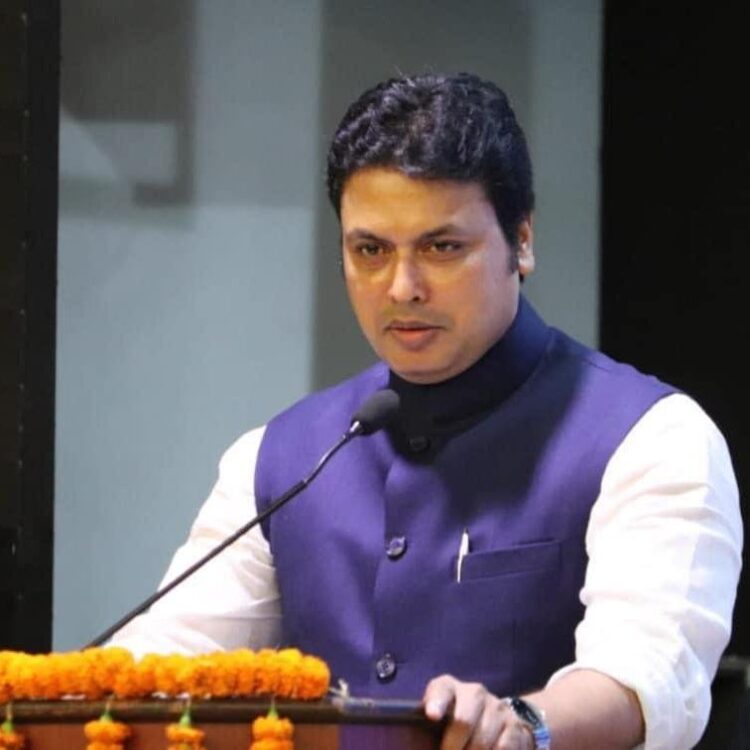 MP Biplab Kumar Deb Arrives in Tripura for Yoga Day Event, Offers Condolences to Bereaved Families