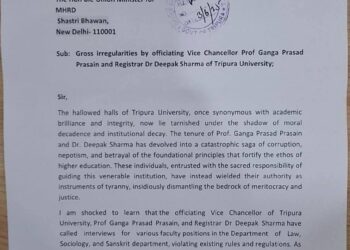 Congress MLA Raises Concerns Over Alleged Irregularities in Tripura University Recruitment