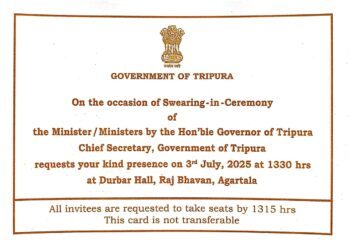 Tripura Cabinet Expansion Tomorrow; Kishore Barman Likely to Join as Minister
