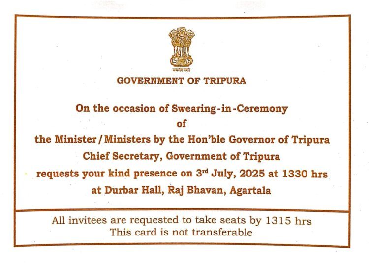 Tripura Cabinet Expansion Tomorrow; Kishore Barman Likely to Join as Minister