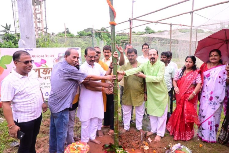Durga Puja Spirit Takes Flight with ‘Khuti Puja’ and Theme Reveal in Shibnagar