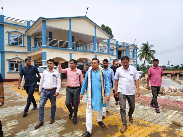 Tripura Higher Education Minister Inspects Nearly Complete SDM Office Building in Sonamura