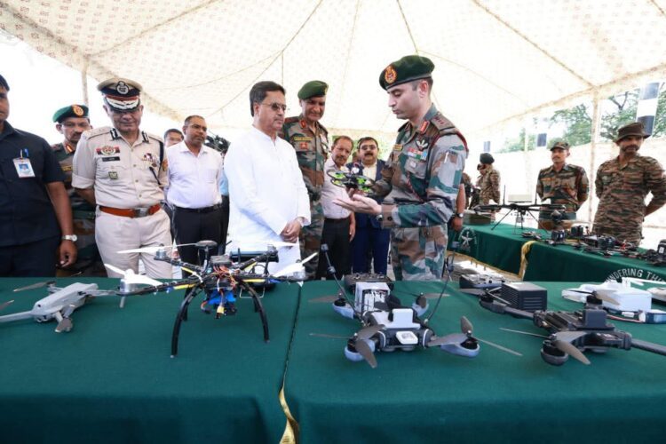 CM Dr. Manik Saha Attends Joint Drone Demonstration by Indian Army and Assam Rifles in Agartala