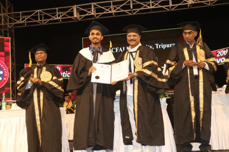 Tripura Governor graces ICFAI University’s 20th convocation