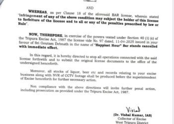 West Tripura DM Cancels Licence of Controversial ‘Happiest Hour’ Bar