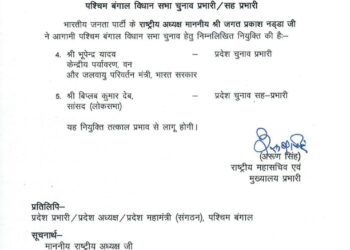 Biplab Kumar Deb Appointed as BJP’s Election In-Charge for West Bengal