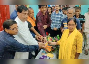 Mayor Majumder distributes smart PVC ration cards in Agartala