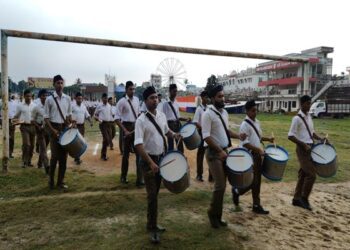 RSS Organises Grand Path Sanchalan in Agartala on Mahalaya