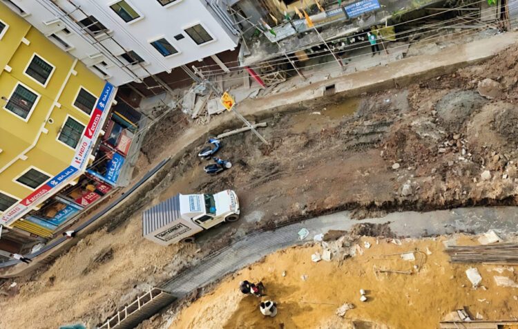 Drain Construction Sparks Traffic Mess in Agartala