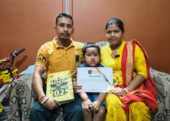 Three-Year-Old Brinda Nath from North Tripura Enters India Book of Records for Exceptional Talent