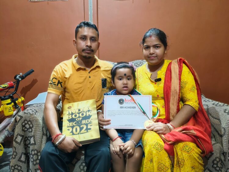 Three-Year-Old Brinda Nath from North Tripura Enters India Book of Records for Exceptional Talent