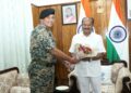 BSF IG Chakraborty meets Governor Indra Sena Reddy Nallu