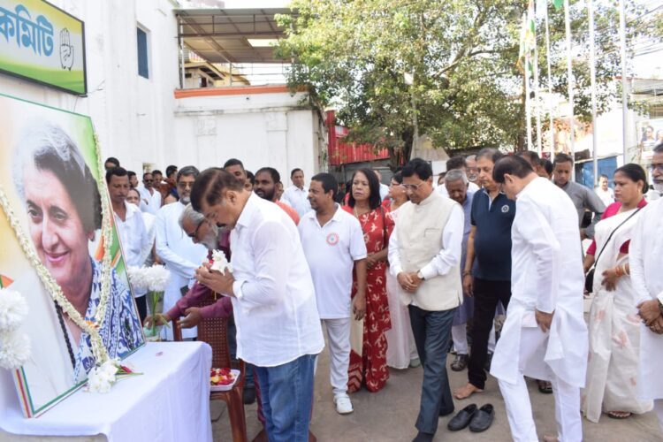 Tripura Congress Pays Tribute to Indira Gandhi on Death Anniversary