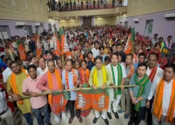 BJP gains 339 new members in Mandai; CM Saha welcomes them