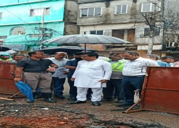Agartala Mayor checks progress of Smart City drainage project