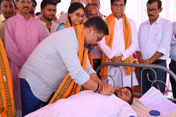 Minister Sushanta Chowdhury Urges Citizens to Embrace Blood Donation as a Moral Duty