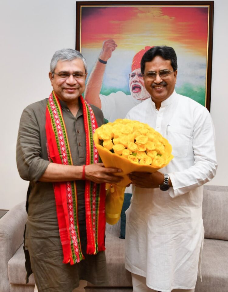 CM meets Union Minister Ashwini Vaishnaw