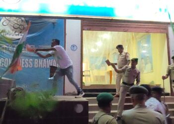 Trinamool office attacked amid tense BJP rally in Agartala