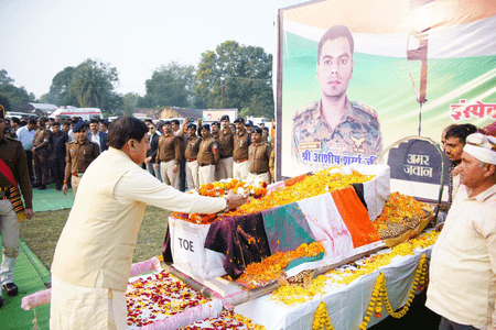 Madhya Pradesh Police Hawk Force Inspector Ashish Sharma Martyred, Cremated with State Honours