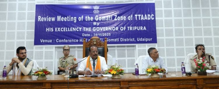 Udaipur: Governor Reddy reviews Gomati Zone progress