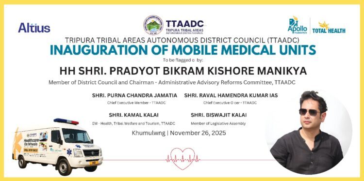 Pradyot Debbarma Launches Six Mobile Health Units in TTAADC