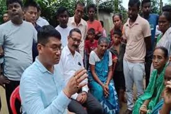 Minister Bikas Debbarma Launches Road Repairs in Haludia, Fulfilling Assurance to Residents