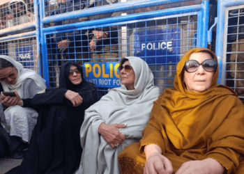 Denied meeting, Imran’s sister protests outside Adiala Jail