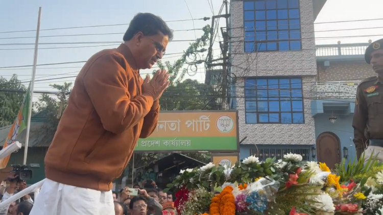 Tripura Assembly, BJP Office Pay Final Tributes to Late Speaker Bishwabandhu Sen