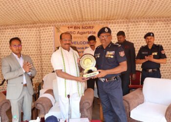 Indra Sena Reddy Visits 1st NDRF Battalion at Agartala RRC