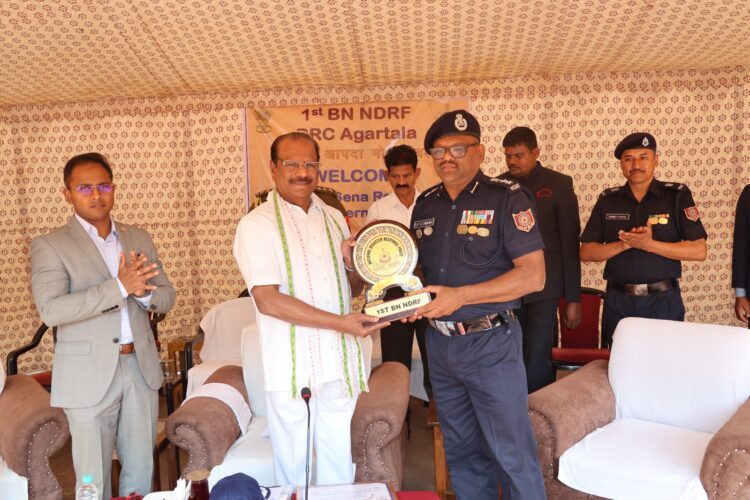 Indra Sena Reddy Visits 1st NDRF Battalion at Agartala RRC