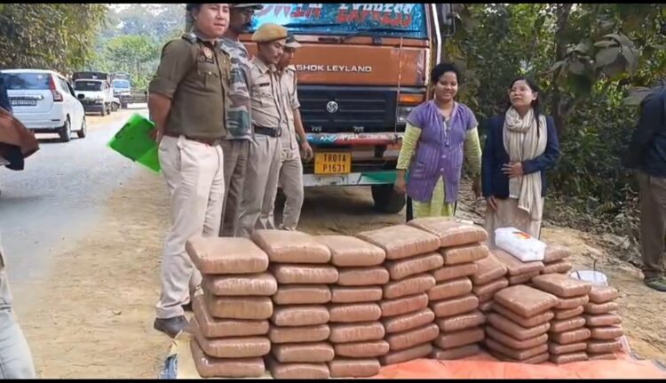 Police Seize 150 kg of Dry Cannabis at Ambassa Checkpoint, Driver Flees