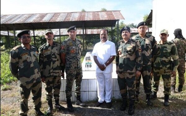 Governor Indra Sena Reddy Visits Poangbari and Srinagar, Reviews Development and Border Security