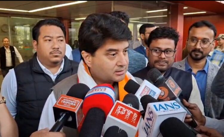 DoNER Minister Scindia announces ₹540 cr projects in Tripura
