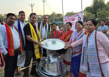 CEM Jamatia Distributes Catering Kits in Killa Bagma