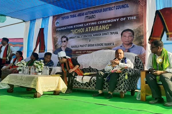 Pradyot inaugurates Korbook community hall work