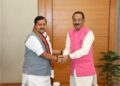 MP Rajib Bhattacharjee meet with BJP chief Nitin Nabin
