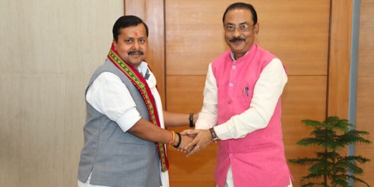 MP Rajib Bhattacharjee meet with BJP chief Nitin Nabin