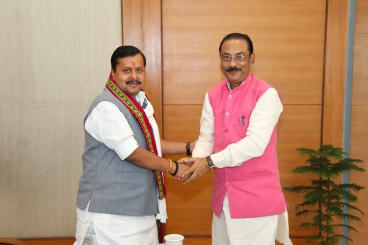 MP Rajib Bhattacharjee meet with BJP chief Nitin Nabin