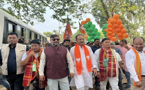 BJP leaders spearhead rallies in Jirania, Mandai