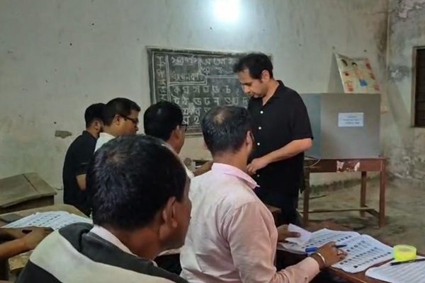 Pradyot bats for tribal rights while voting in TTAADC polls