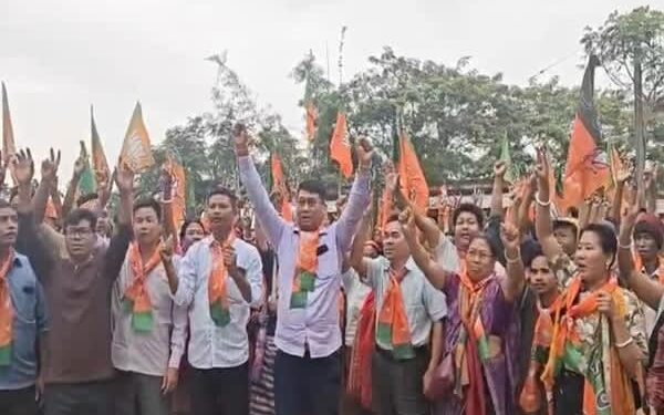 BJP stages massive rally in Mungiakami ahead of TTAADC polls