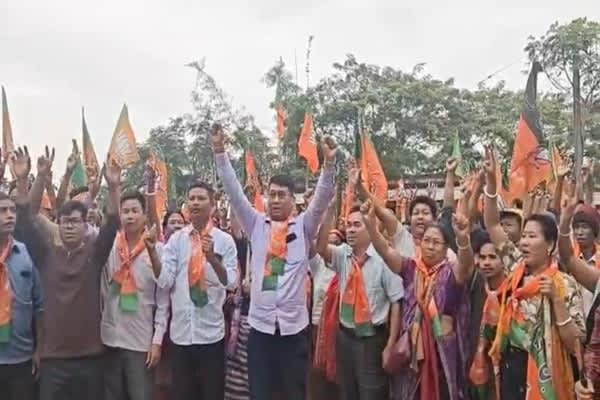 BJP stages massive rally in Mungiakami ahead of TTAADC polls