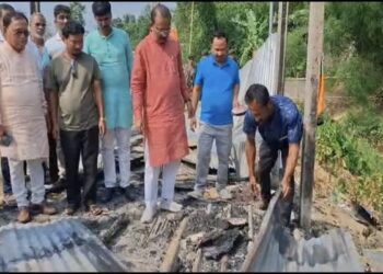 BJP state president visits violence-hit areas in Tripura