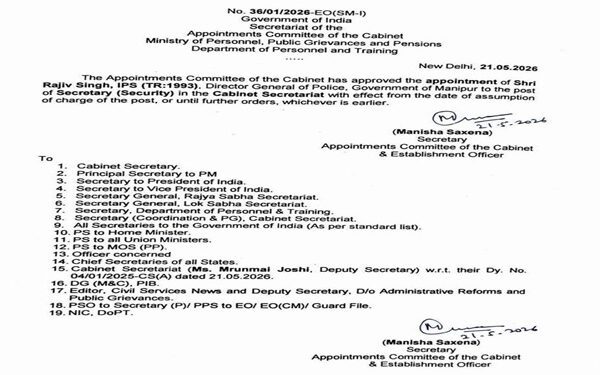 Tripura IPS Rajiv Singh elevated to top security role
