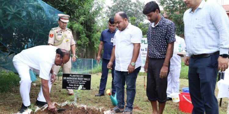 Tripura Governor joins World Environment Day plantation
